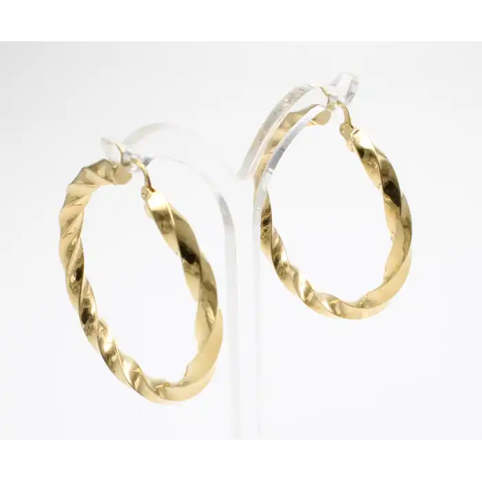 14 Ayar Büyük Boy Küpe