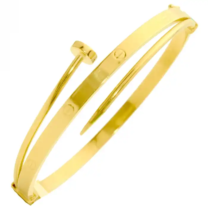 14 Ayar Cartier Çivi Kelepçe Bilezik