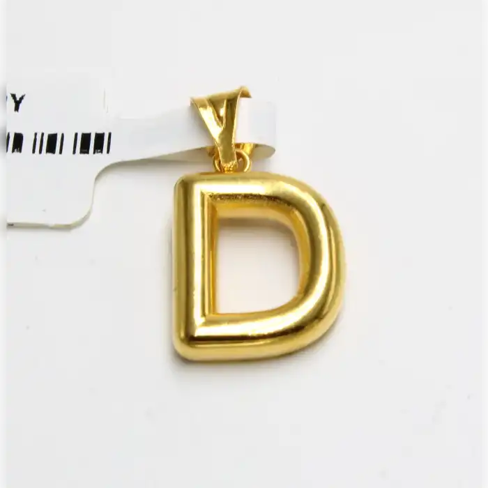 14 Ayar D Harf Kolye Ucu