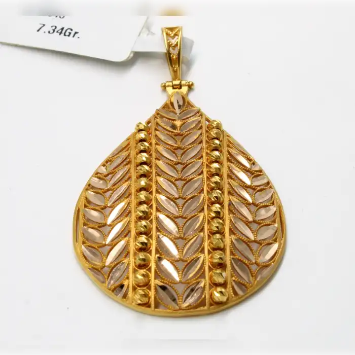 14 Ayar Damla Model Dorikalı Kolye Ucu