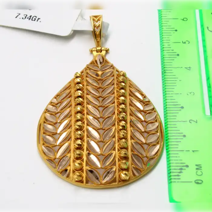 14 Ayar Damla Model Dorikalı Kolye Ucu