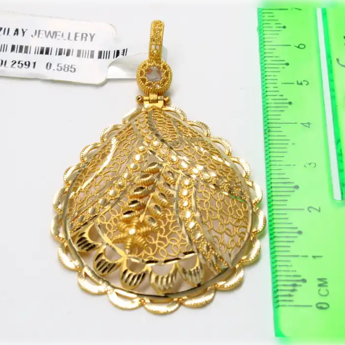 14 Ayar Damla Model Kolye Ucu