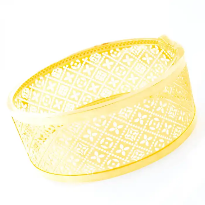 14 Ayar Desenli Kelepçe Bilezik