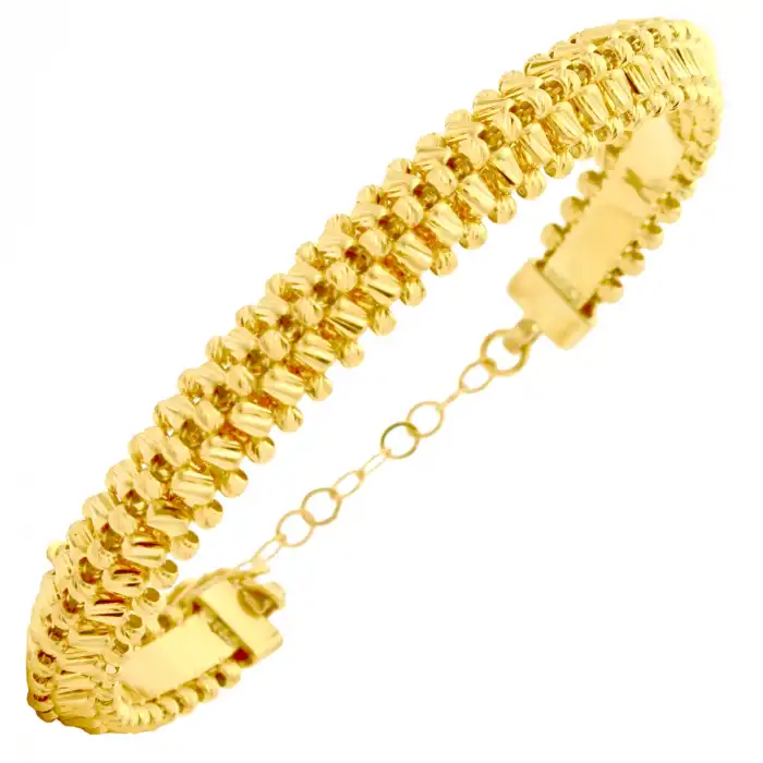 14 Ayar Dik Sırt Dorikalı Bileklik