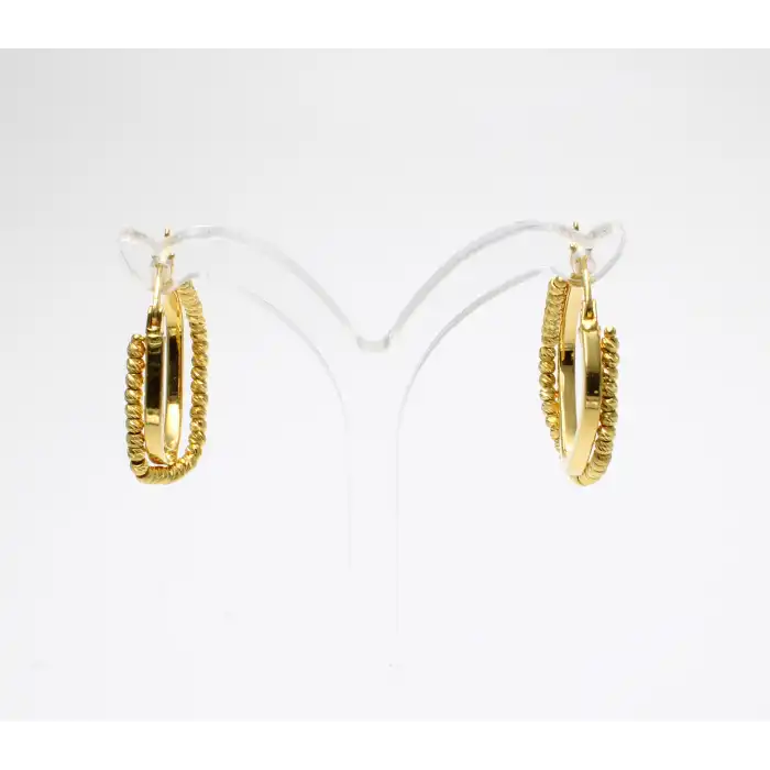 14 Ayar Dorika Kare Küpe