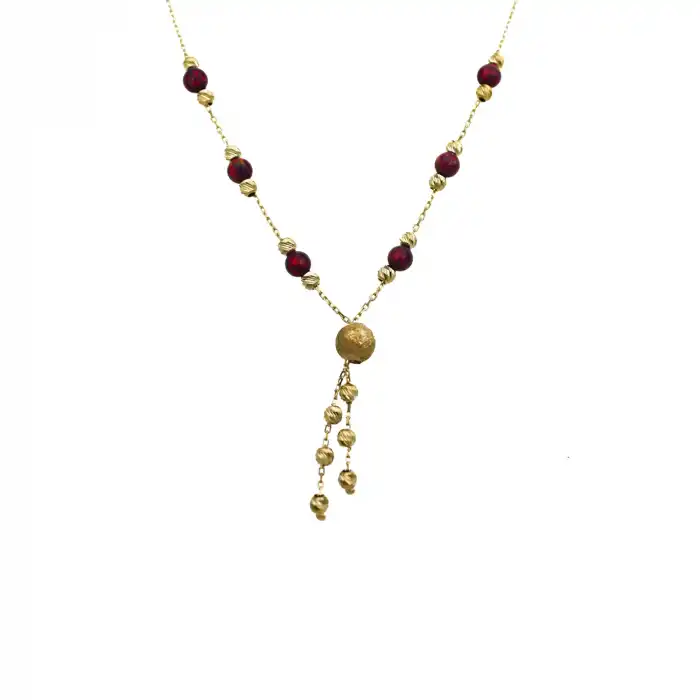 14 Ayar Dorika Taşlı Minimal Kolye