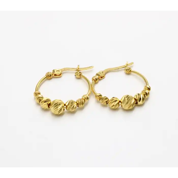 14 Ayar Dorikalı Halka Küpe