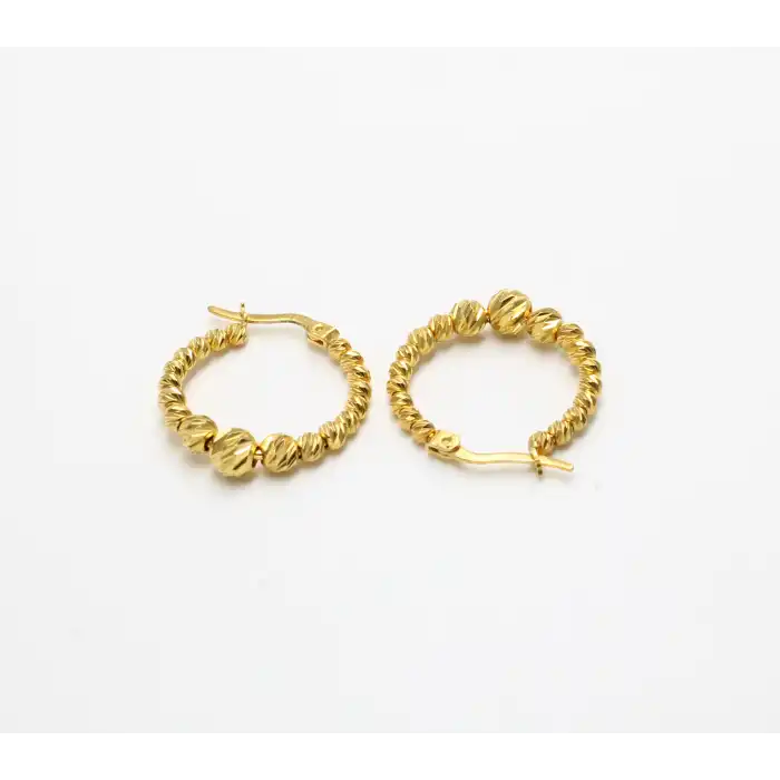 14 Ayar Dorikalı Halka Küpe