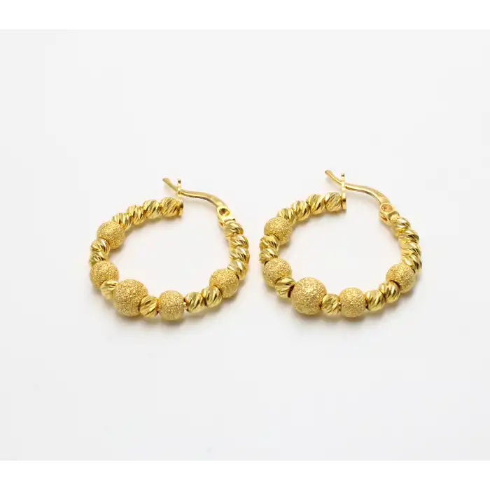 14 Ayar Dorikalı Halka Küpe