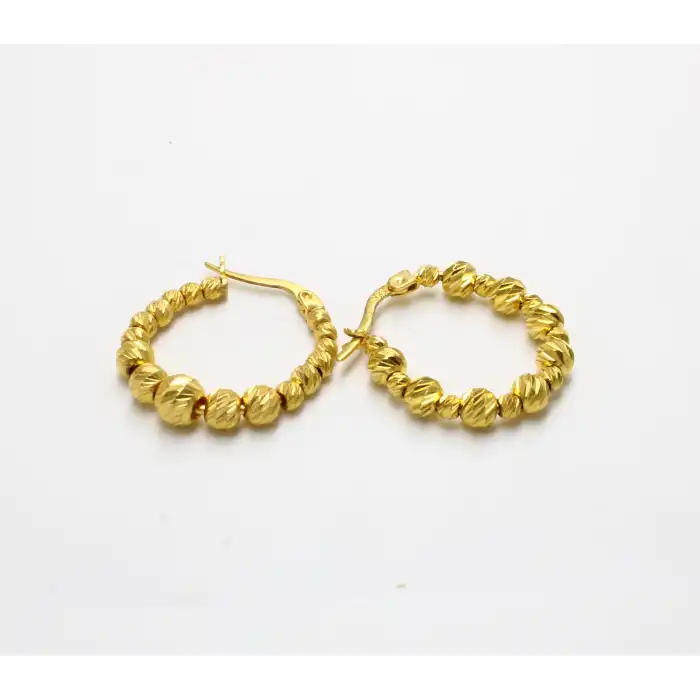 14 Ayar Dorikalı Halka Küpe