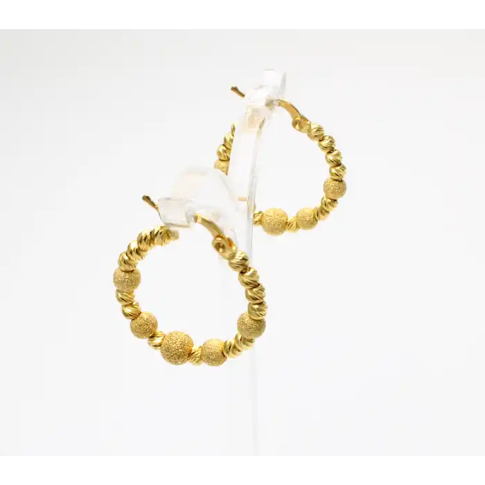 14 Ayar Dorikalı Halka Küpe