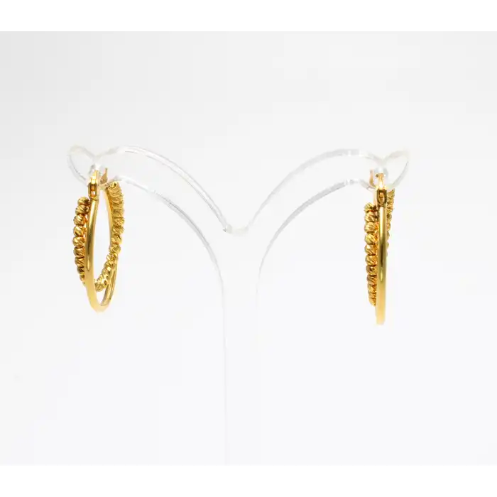 14 Ayar Dorikalı Halka Küpe