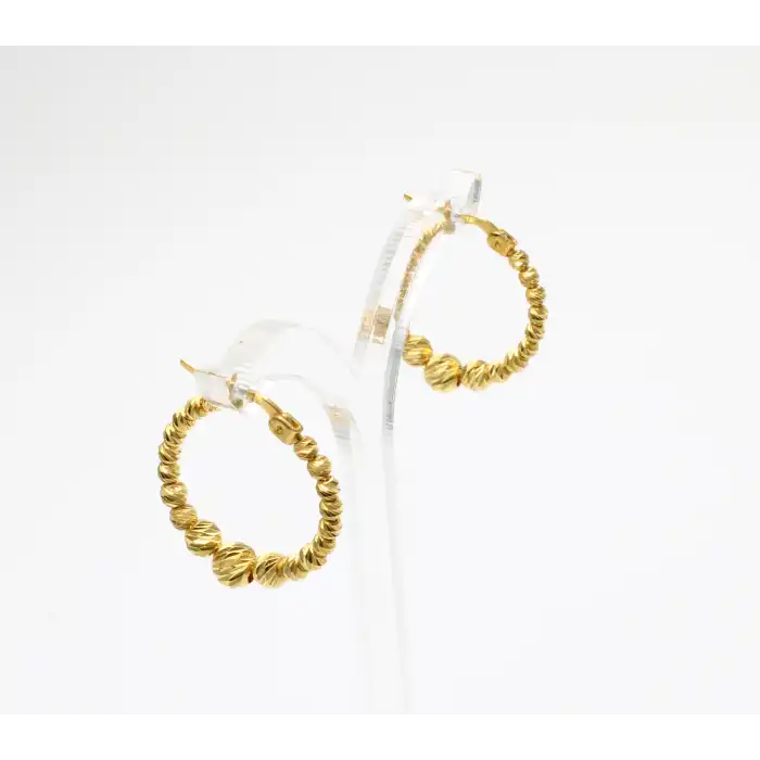 14 Ayar Dorikalı Halka Küpe