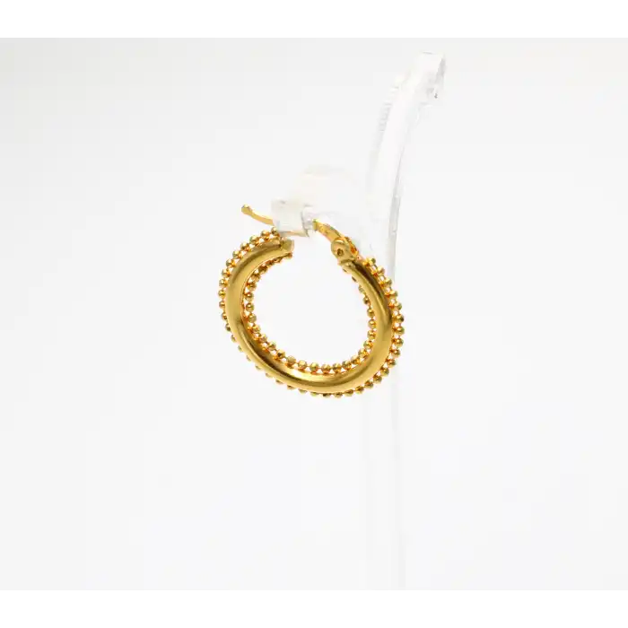 14 Ayar Dorikalı Halka Küpe