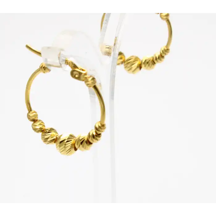 14 Ayar Dorikalı Halka Küpe