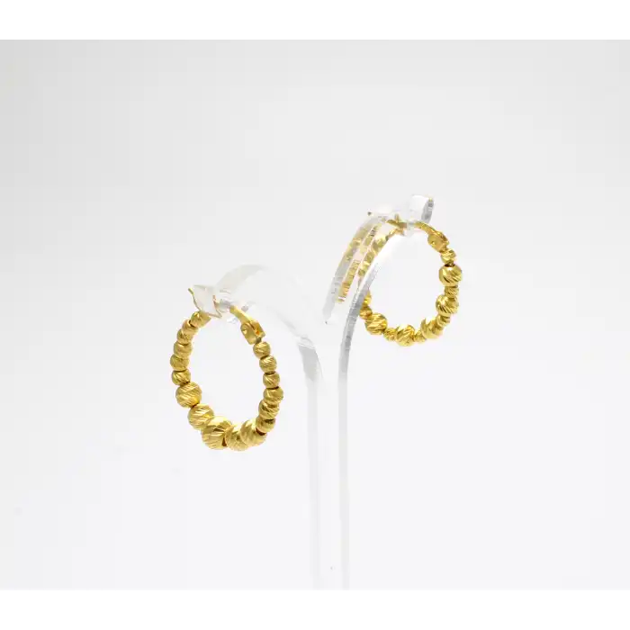 14 Ayar Dorikalı Halka Küpe