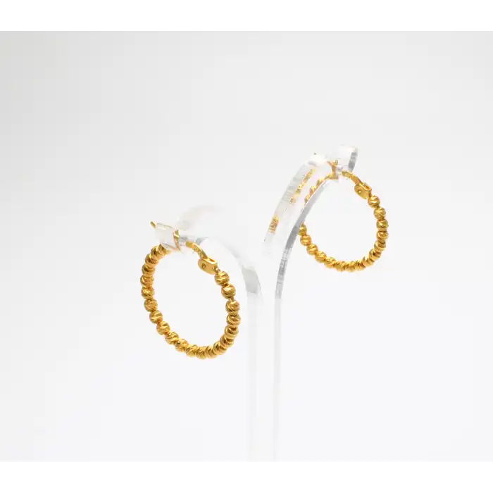 14 Ayar Dorikalı Halka Küpe