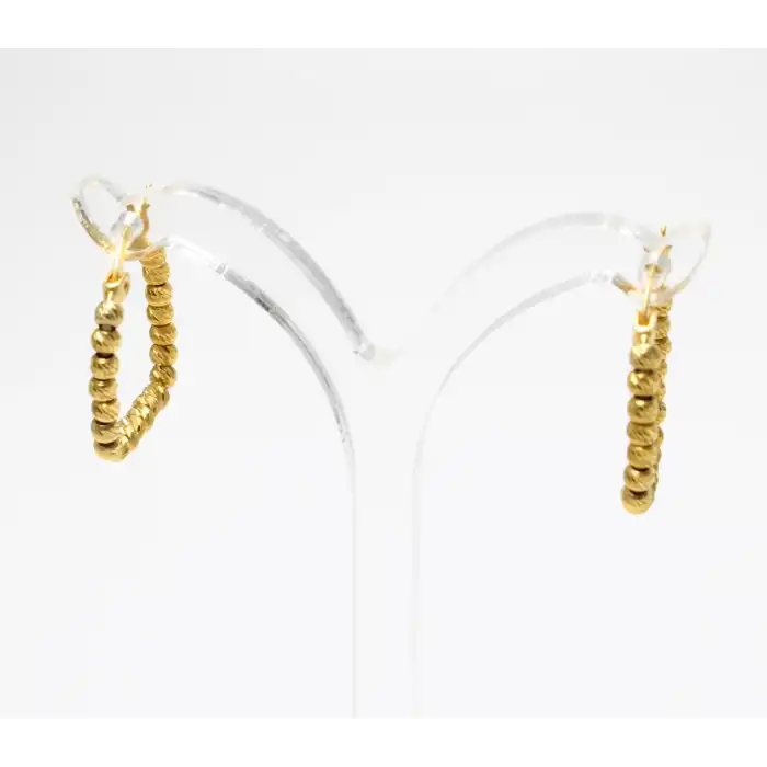 14 Ayar Dorikalı Kare Küpe