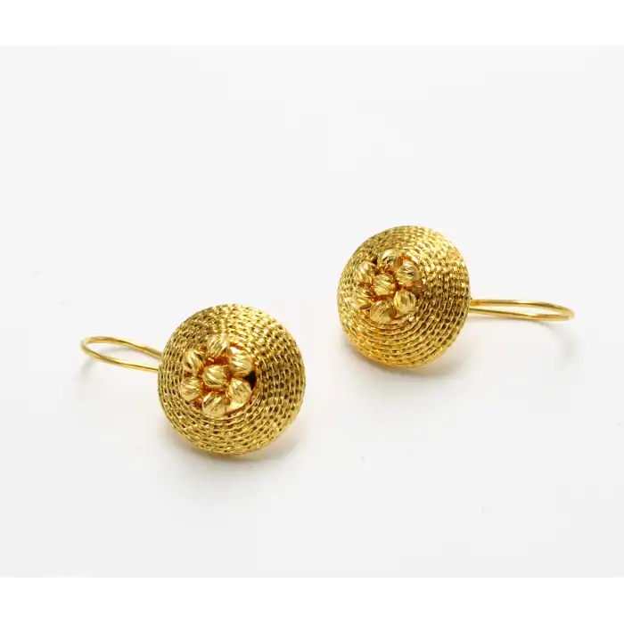 14 Ayar Dorikalı Parmakizli Küpe