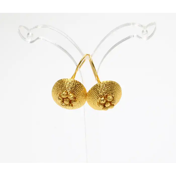 14 Ayar Dorikalı Parmakizli Küpe