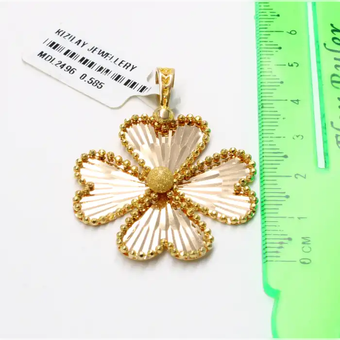 14 Ayar Dorikalı şık Tasarım Kolye Ucu