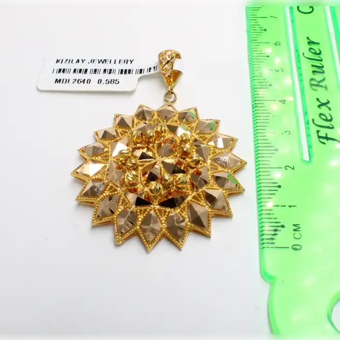 14 Ayar Dorikalı Tasarım Kolye Ucu