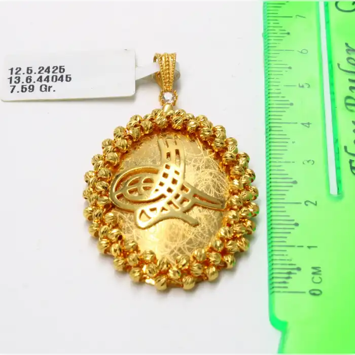 14 Ayar Dorikalı Tuğra Kolye Ucu