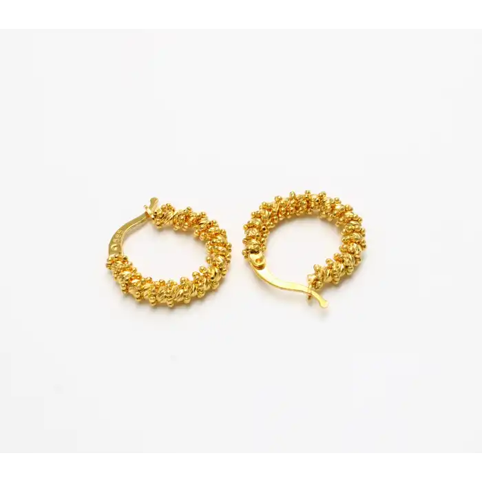 14 Ayar Dorikkalı Sarmal Halka Küpe