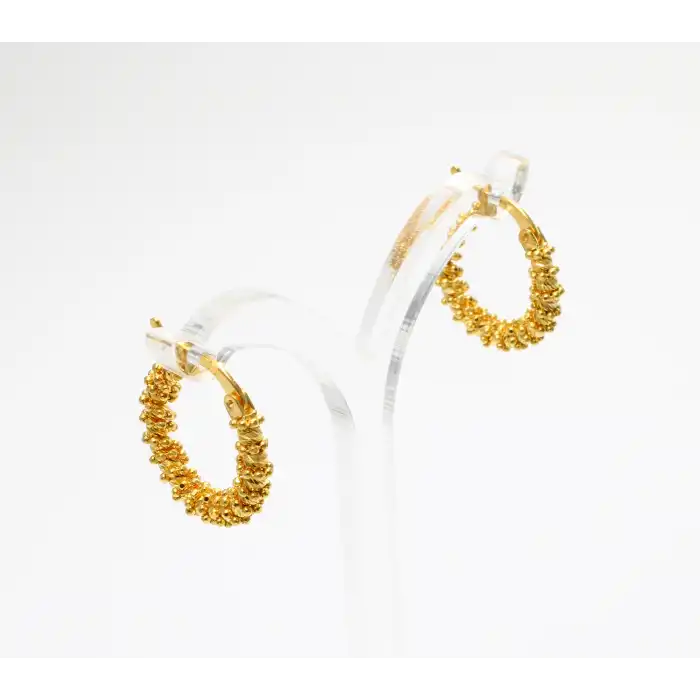 14 Ayar Dorikkalı Sarmal Halka Küpe