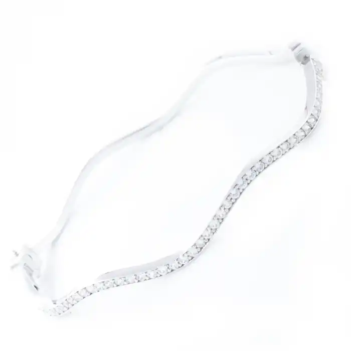 14 Ayar Düz Taşlı Model Kelepçe