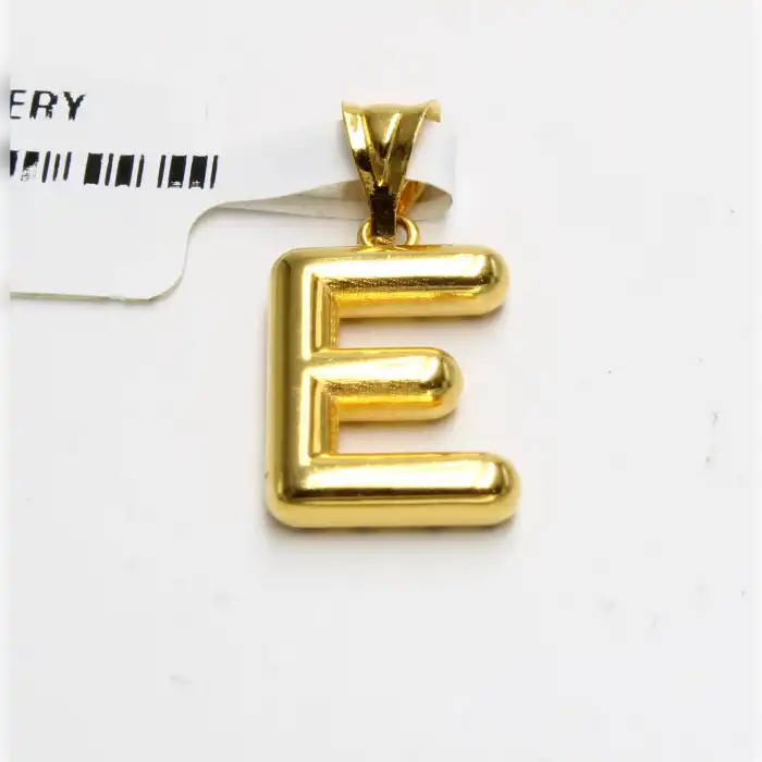 14 Ayar E Harf Kolye Ucu