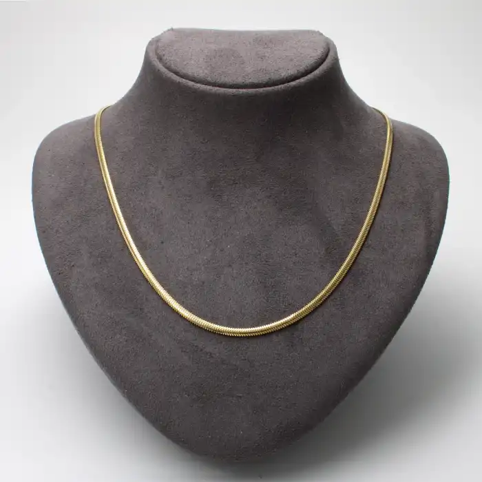 14 Ayar Altın Ezme Balık Sırtı Kolye