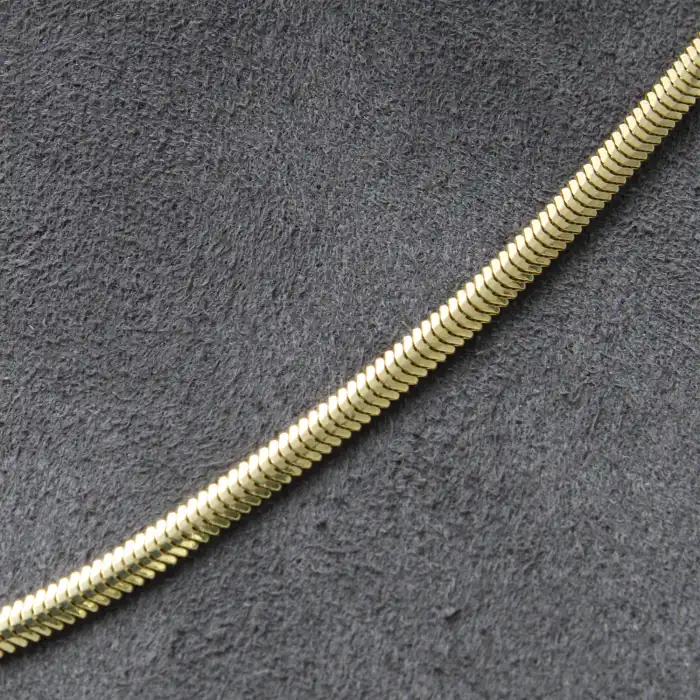 14 Ayar Altın Ezme Balık Sırtı Kolye