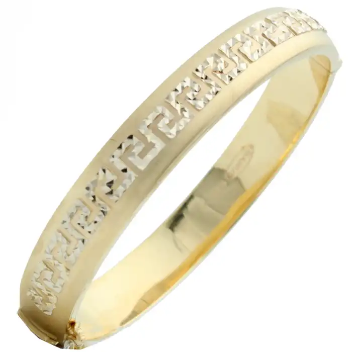 14 Ayar Geniş Işlemeli Kelepçe