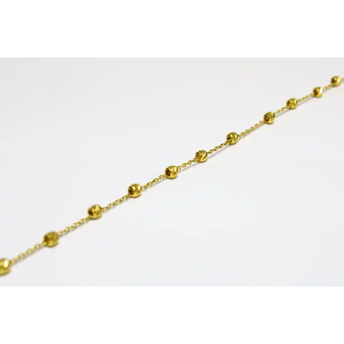 14 Ayar Gerçek Altın Dorikalı Bileklik