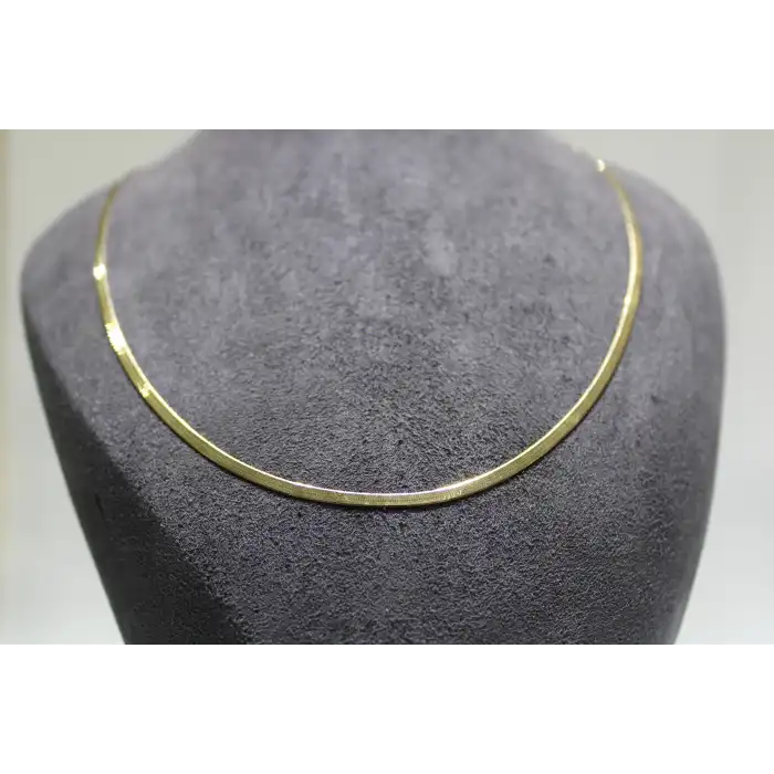 14 Ayar Gerçek Altın İtalyan Ezmesi Kolye