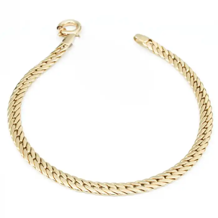 14 Ayar Gurmet Sığ Bileklik