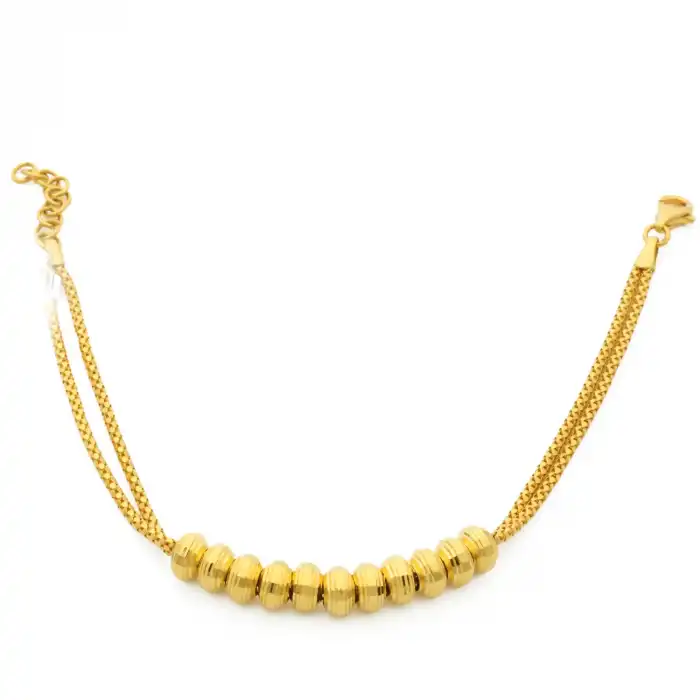 14 Ayar Halatlı Taneli Bileklik