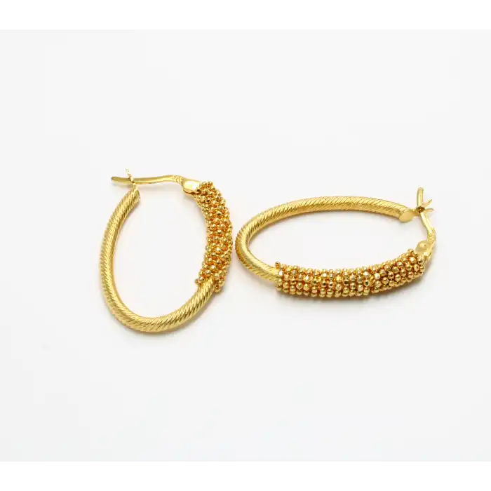 14 Ayar Halka Tasarım Küpe