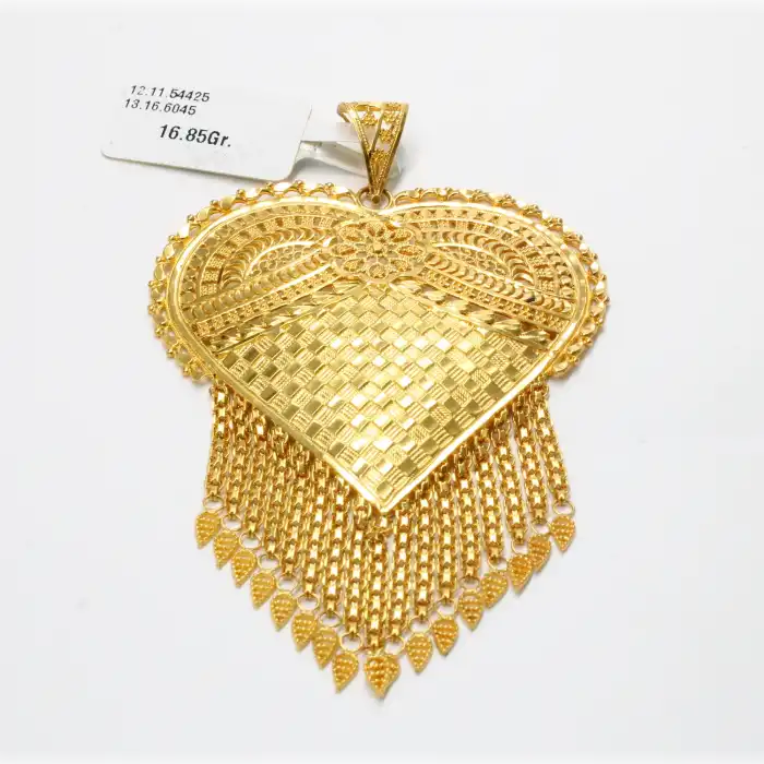 14 Ayar Harika Desenli Hint Kolye Ucu