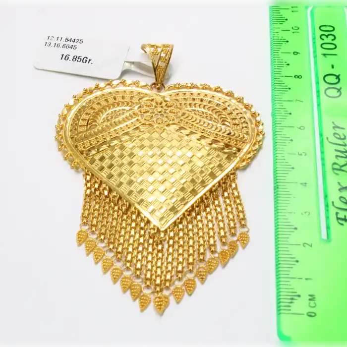 14 Ayar Harika Desenli Hint Kolye Ucu