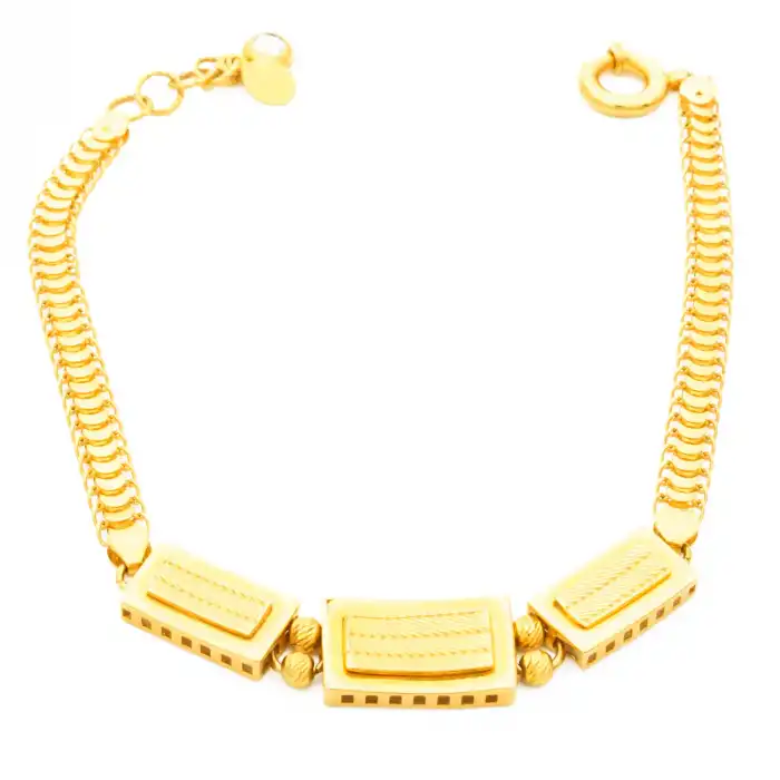 14 Ayar Hasırlı Tane Bileklik