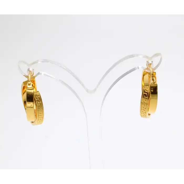 14 Ayar ıki Halkalı Küpe