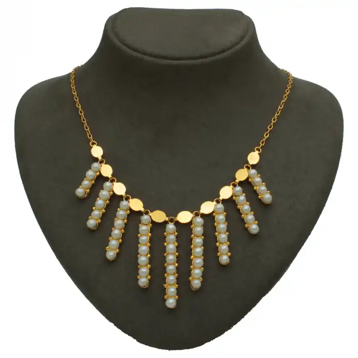 14 Ayar Incili Kolye