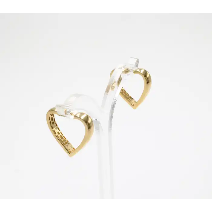 14 Ayar Kalp Model Küpe