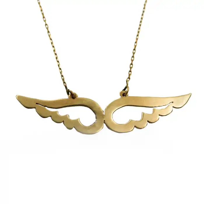 14 Ayar Kanat Minimal Kolye