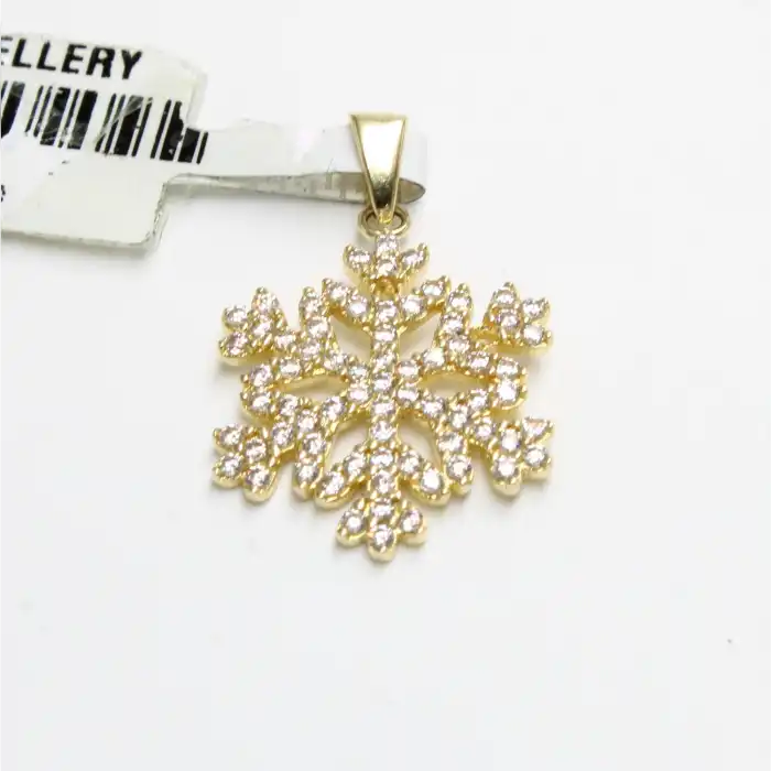 14 Ayar Kar Tanesi Kolye Ucu