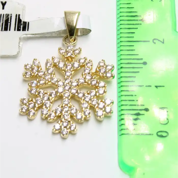 14 Ayar Kar Tanesi Kolye Ucu