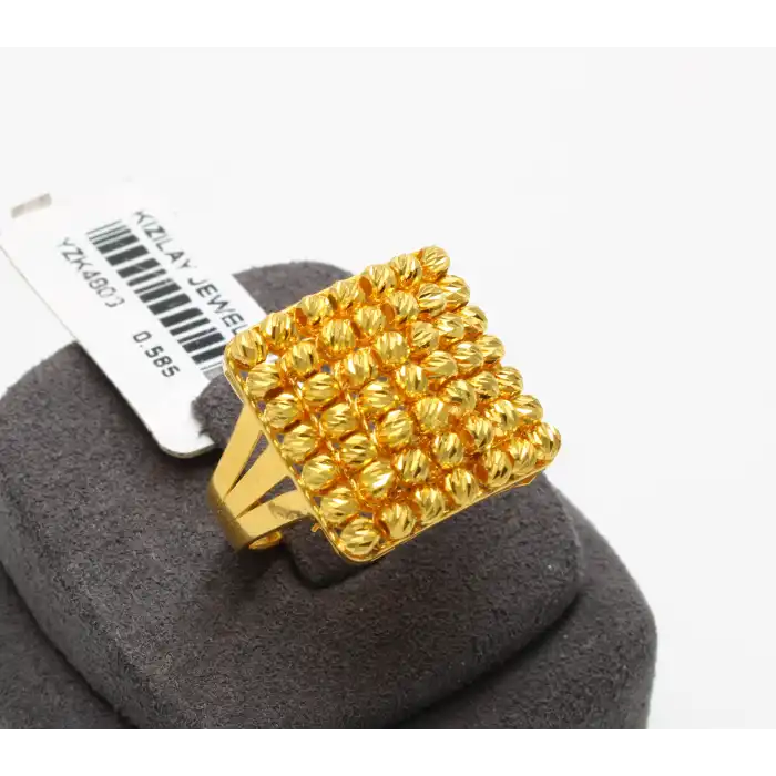 14 Ayar Kare Dorika Yüzük