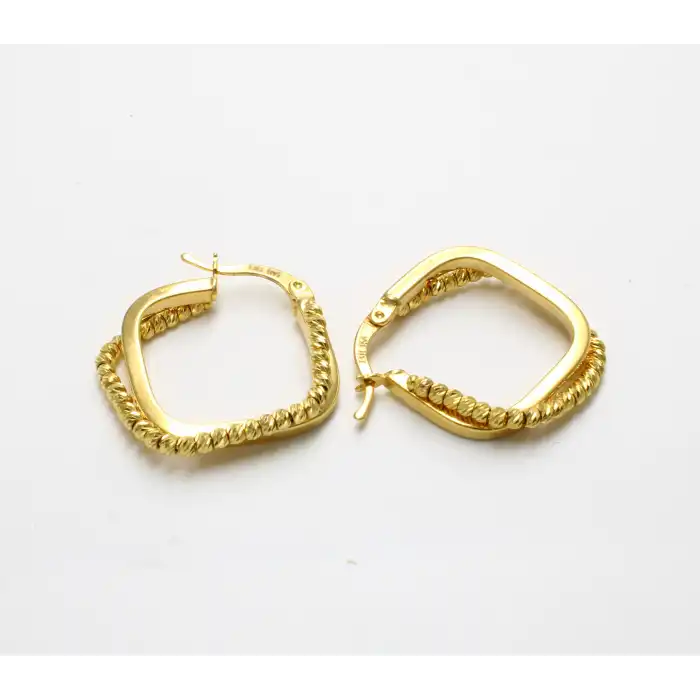 14 Ayar Kare Dorikalı Küpe